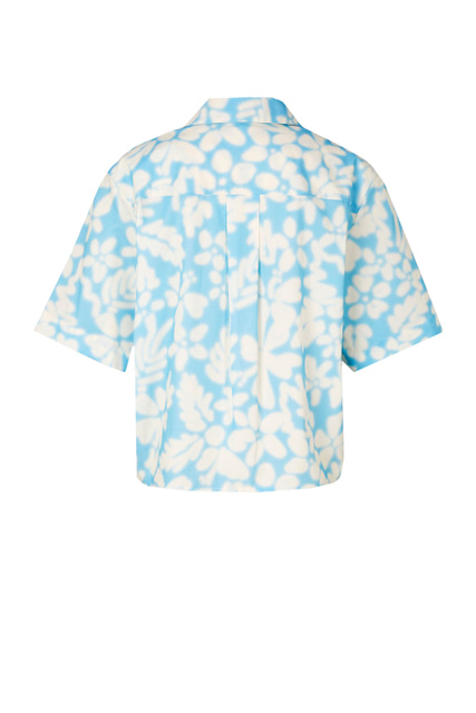 Рубашка TAMEA свободного кроя с принтом|Основной цвет:Голубой|Артикул:56087390 | Фото 2