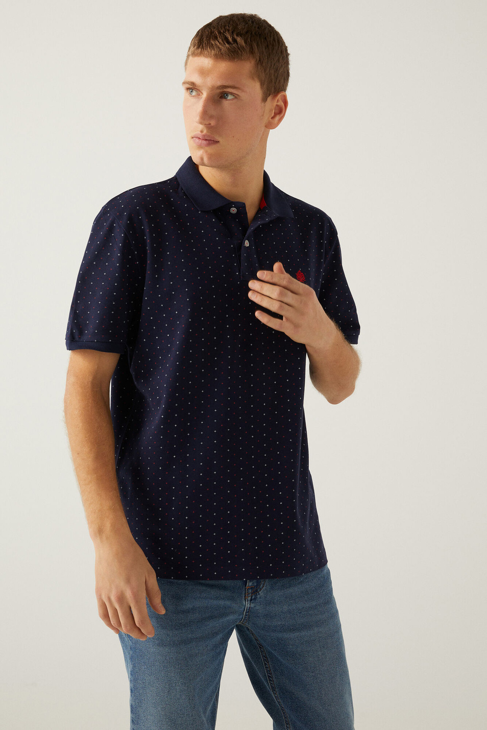 Springfield Рубашка-поло с принтом по всей поверхности (цвет ), артикул 1439820 | Фото 1