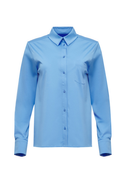 Рубашка EDIPO из смесового хлопкового джерси|Основной цвет:Голубой|Артикул:39510326 | Фото 1