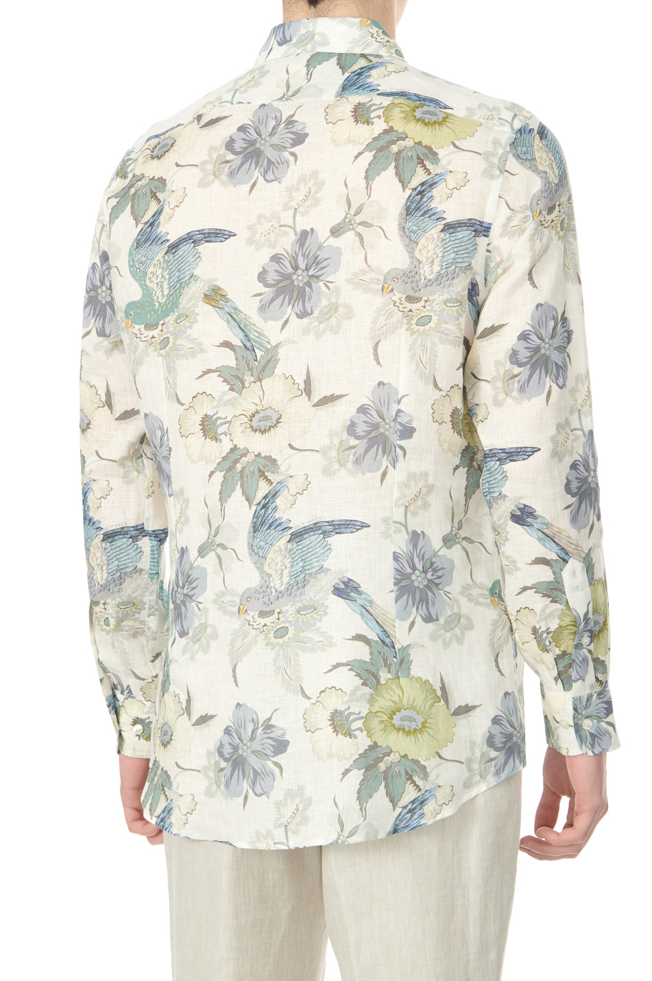 Мужской Etro Рубашка из чистого льна с принтом (цвет ), артикул MRIB000199SA328X0830 | Фото 4
