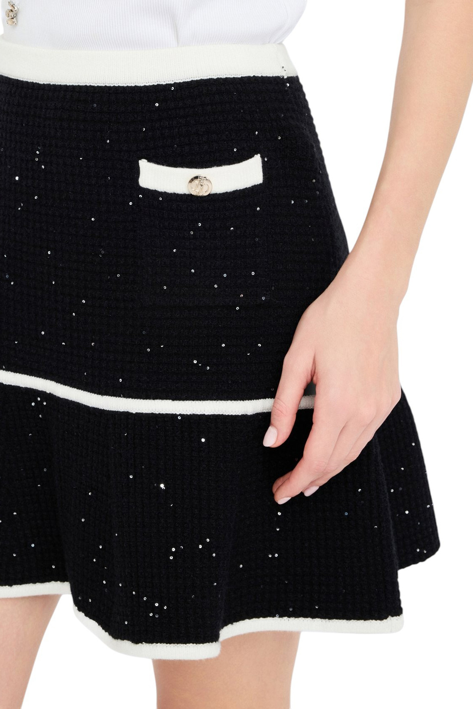 Женский Liu Jo Юбка со стразами (цвет ), артикул CF5133MS18F | Фото 5