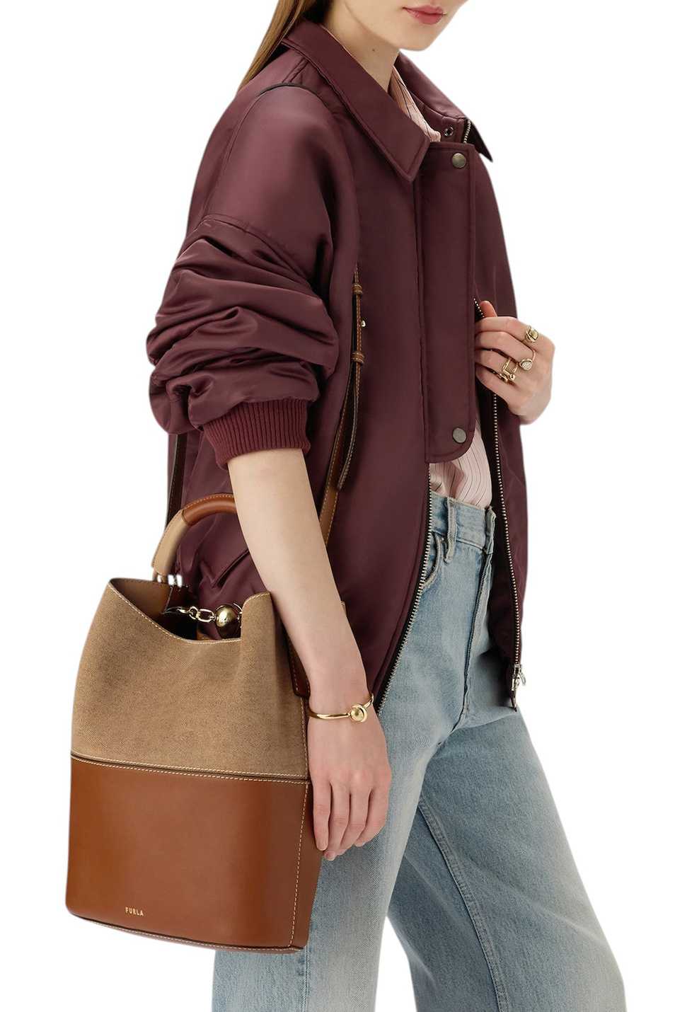 Женский Furla Сумка-ведро SFERA S (цвет ), артикул WB01679-BX3924 | Фото 6