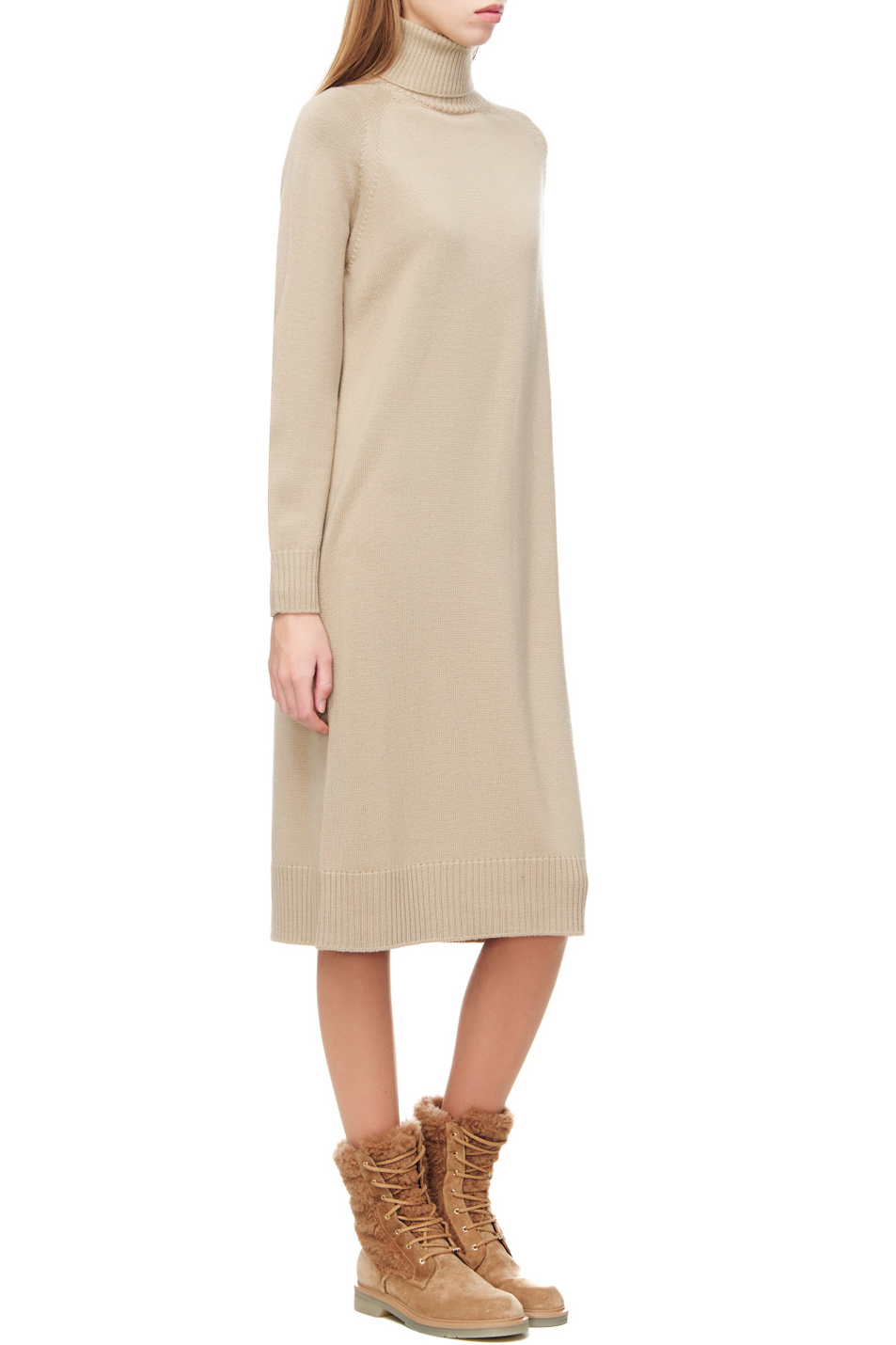 Женский Max Mara Платье LINFA из шерсти с высоким воротником (цвет ), артикул 33260126 | Фото 4