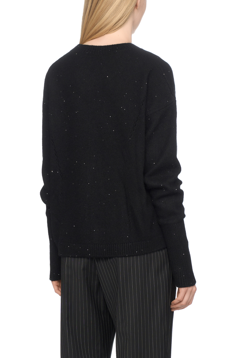 Женский Kiton Джемпер с пайетками (цвет ), артикул D60704BLACK005 | Фото 5