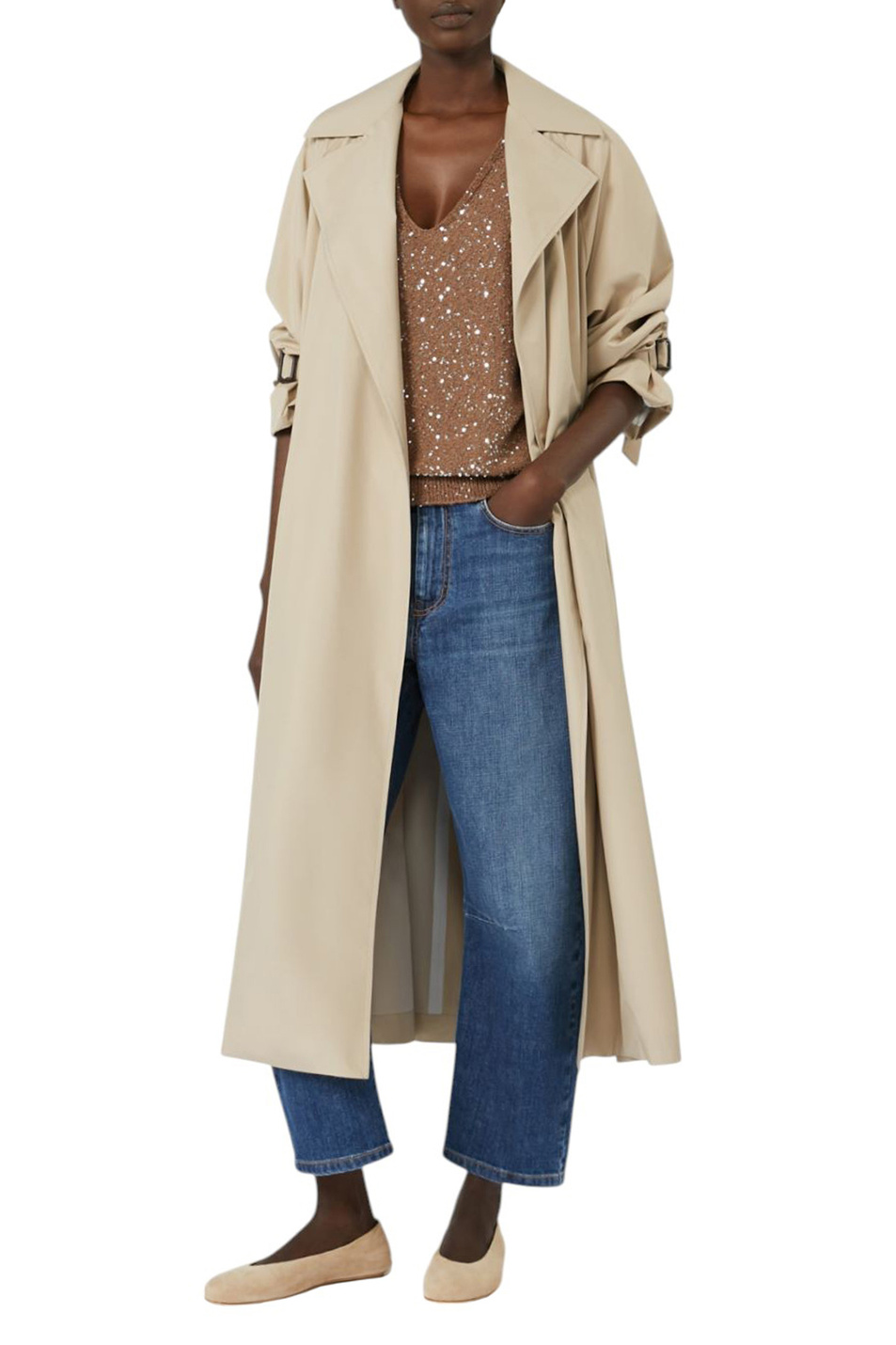 Женский Weekend Max Mara Топ ACAICI с пайетками (цвет ), артикул 2525366141 | Фото 2