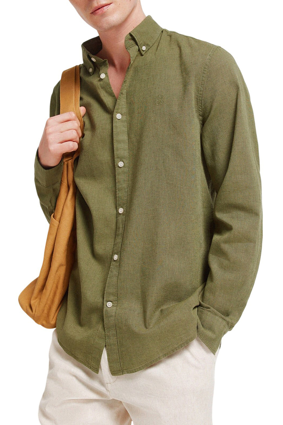 Мужской Springfield Рубашка из хлопка и льна (цвет ), артикул 0993387 | Фото 1