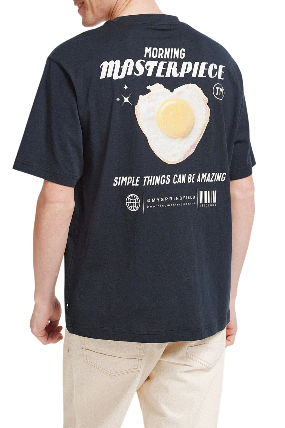 Мужской Springfield Футболка из хлопка (цвет ), артикул 0263461 | Фото 3