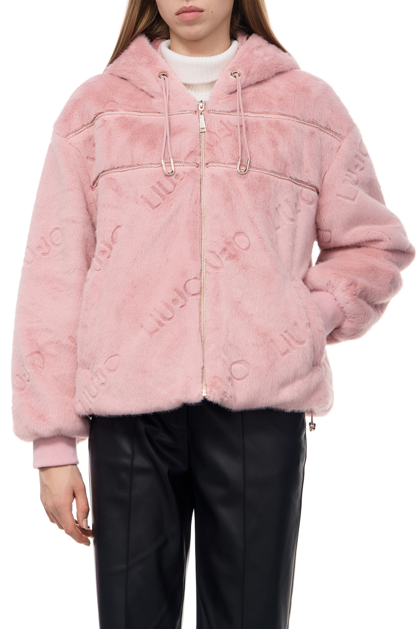 Куртка с капюшоном на молнии|Основной цвет:Розовый|Артикул:TF3019E0848 | Фото 1