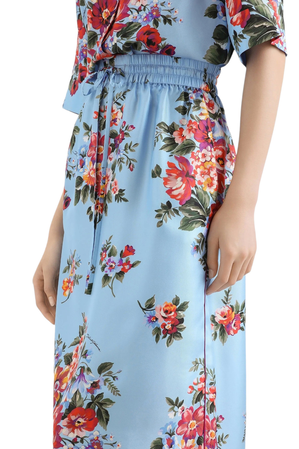 Юбка из шелка|Основной цвет:Голубой Женский Dolce & Gabbana Юбка из шелка (цвет ), артикул F4DCGT-IS11I | Фото 4