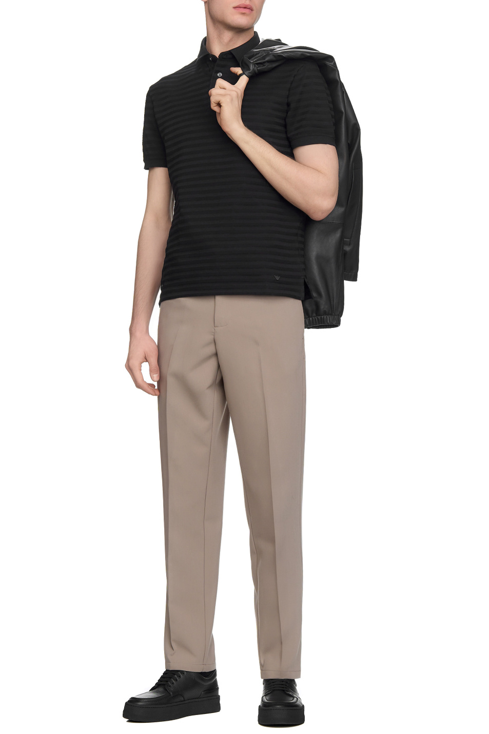 Мужской Emporio Armani Поло из хлопка (цвет ), артикул EM001295-AF10762 | Фото 3