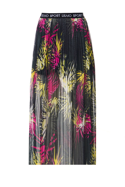 Плиссированная юбка с принтом|Основной цвет:Мультиколор|Артикул:TA2205J6373 | Фото 1