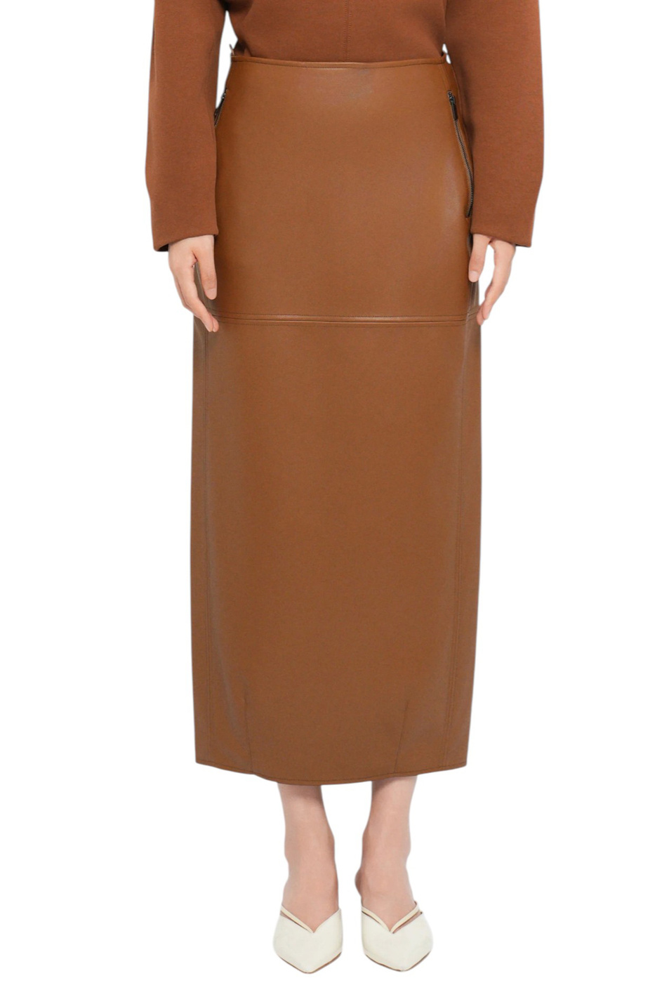 Женский Max Mara Юбка FABIANA из искусственной кожи (цвет ), артикул 2526776037 | Фото 4