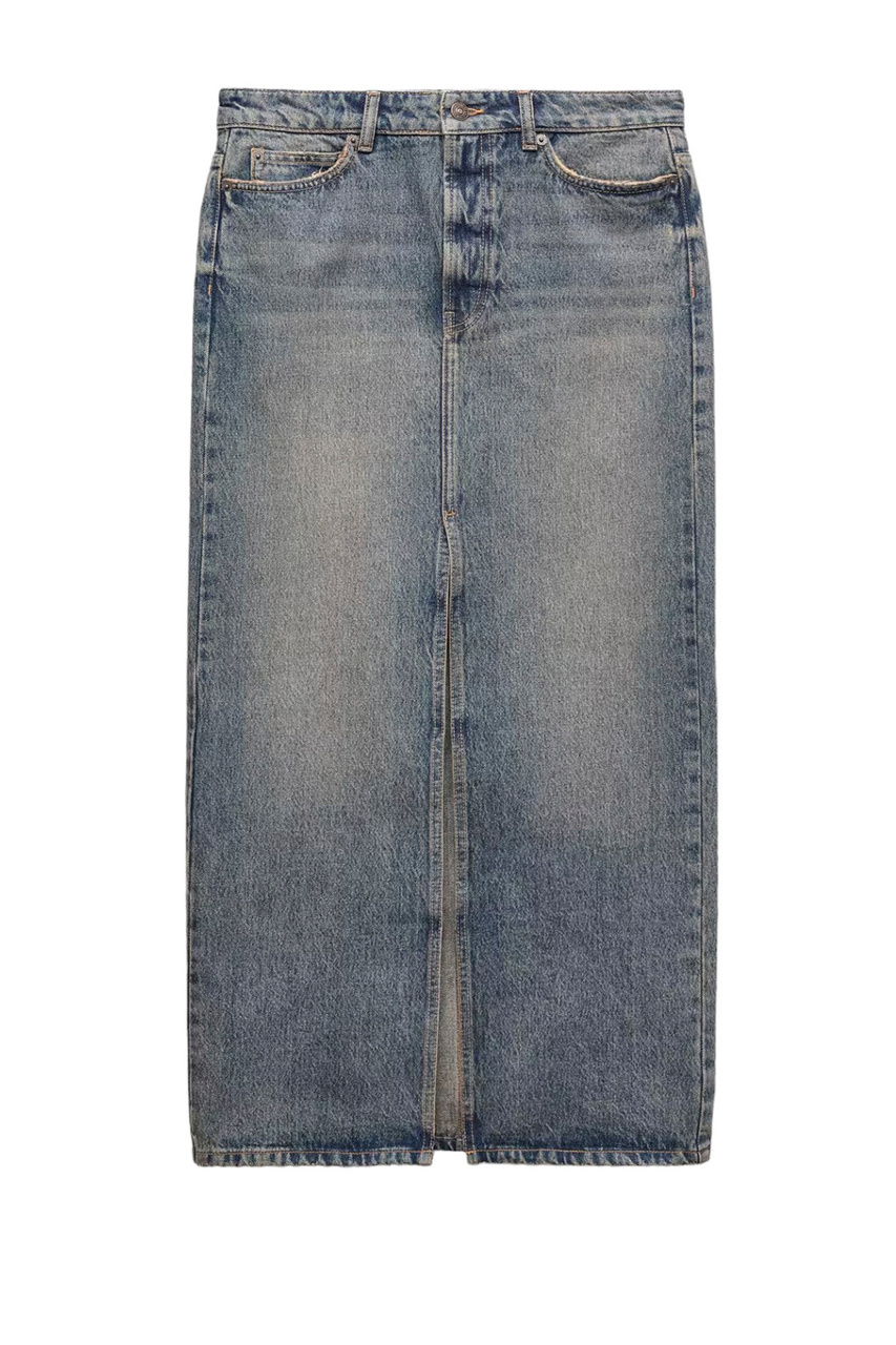 Юбка джинсовая ABELE из натурального хлопка|Основной цвет:Синий|Артикул:67954023 | Фото 1