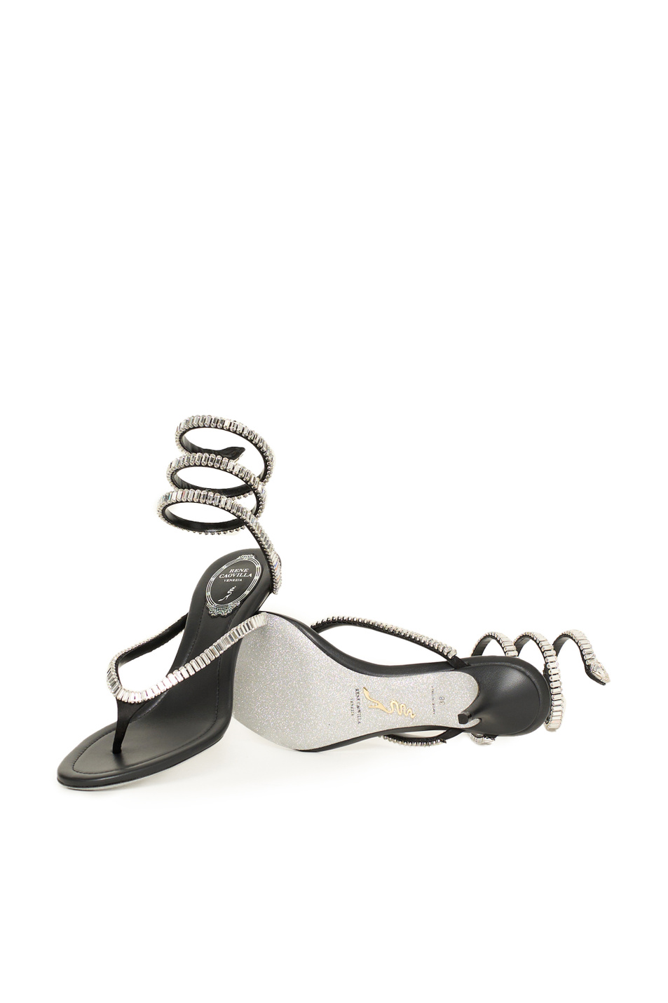 Женский René Caovilla Босоножки Spark со стразами (цвет ), артикул C12831-050-RN01V065 | Фото 7