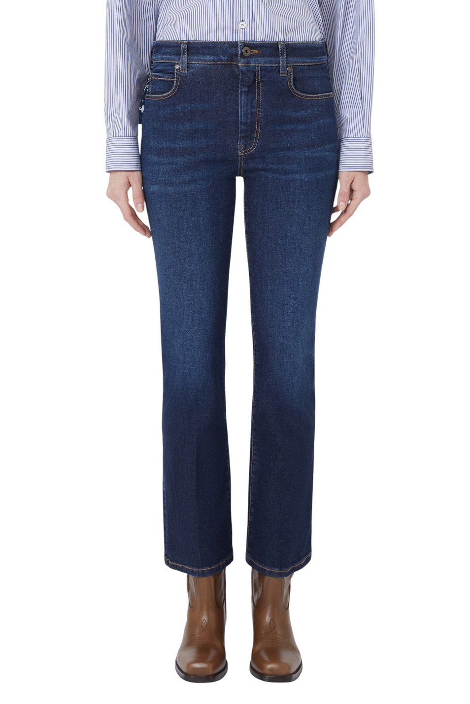 Женский Weekend Max Mara Джинсы RAPALLO из эластичного хлопка (цвет ), артикул 2525186021 | Фото 3