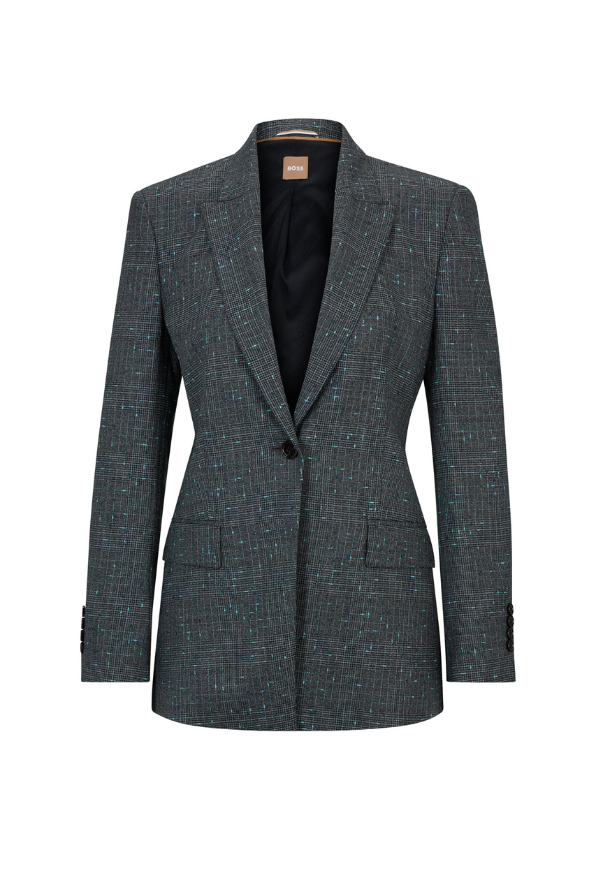 Пиджак из смесовой шерсти|Основной цвет:Серый|Артикул:50505606 | Фото 1