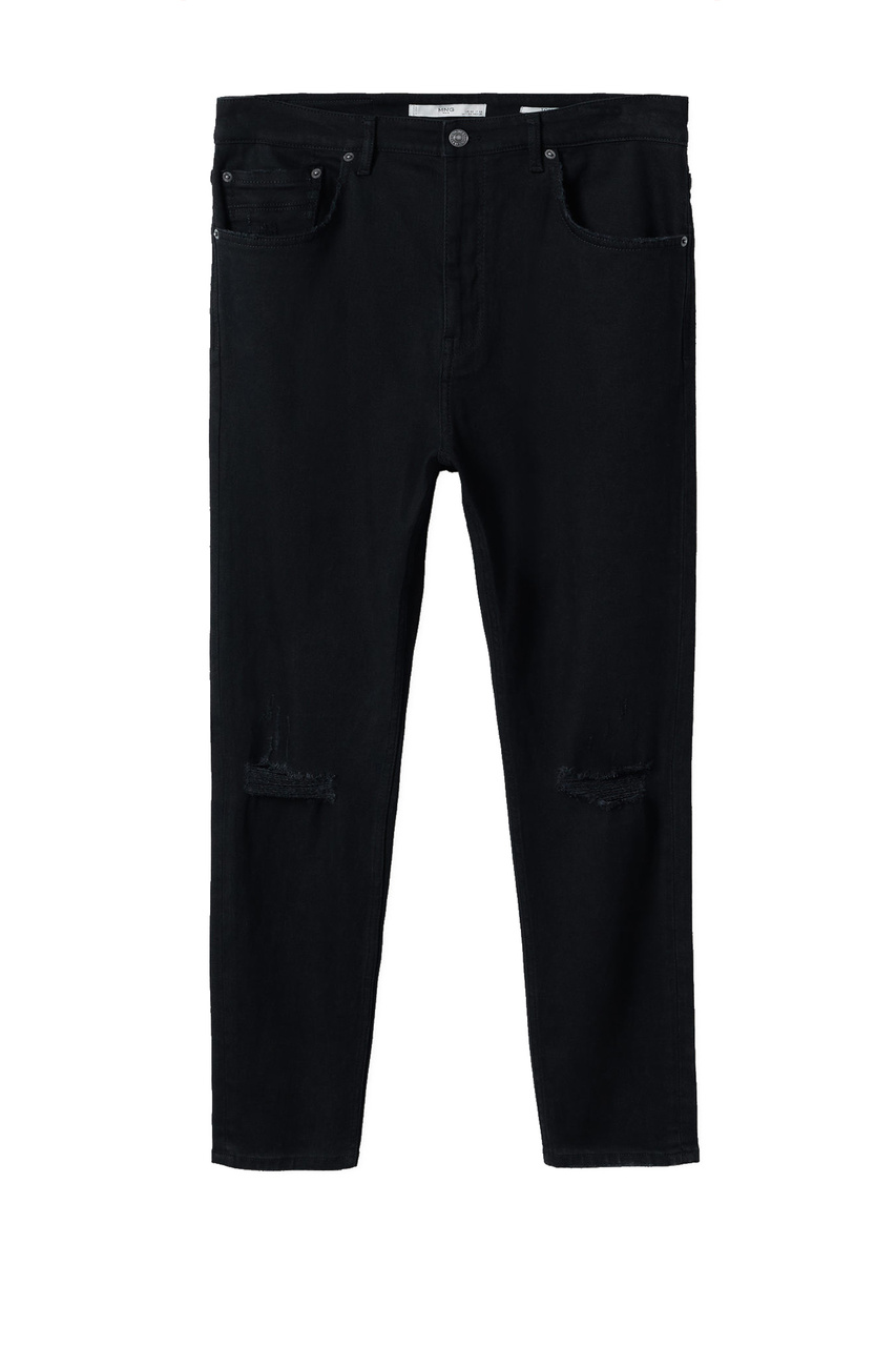 Рваные джинсы TOMAS зауженного кроя|Основной цвет:Серый|Артикул:27024385 | Фото 1