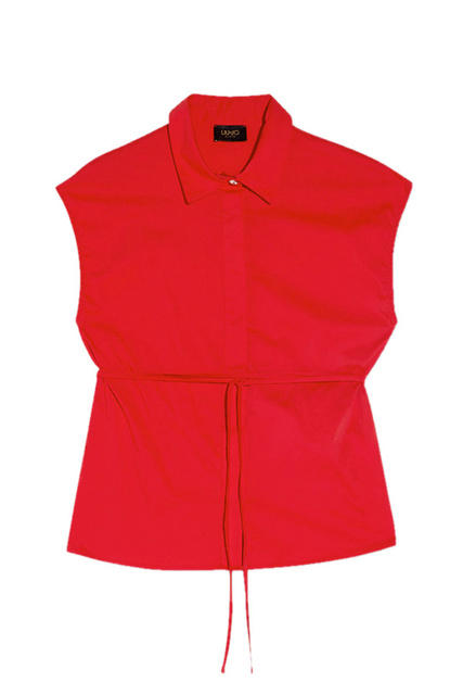 Рубашка с потайной планкой на пуговицах|Основной цвет:Красный|Артикул:CA2250T2432 | Фото 1