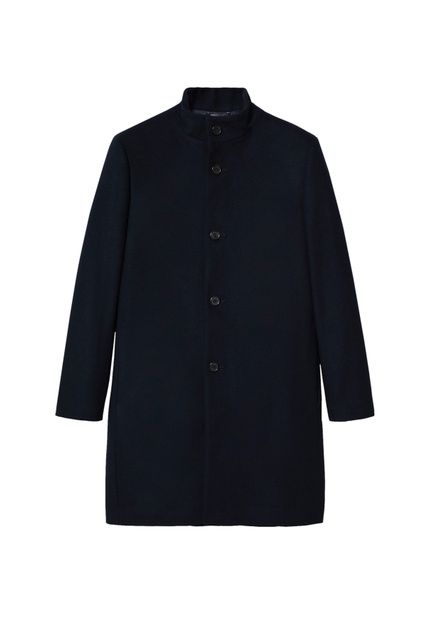 Пальто FUNNEL из смесовой шерсти|Основной цвет:Синий|Артикул:37924001 | Фото 1