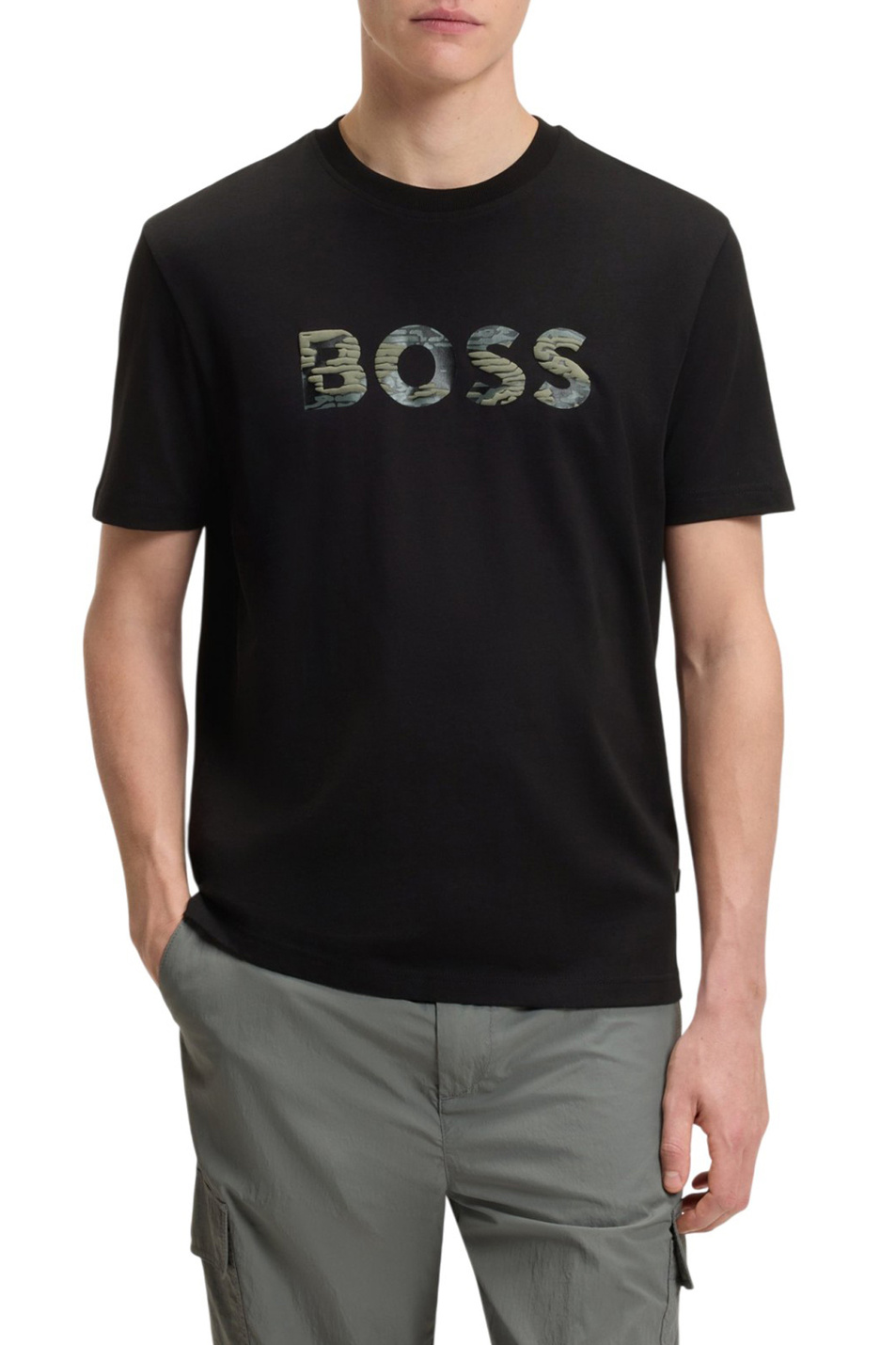 Мужской BOSS Футболка Insignia из хлопка (цвет ), артикул 50556009 | Фото 3