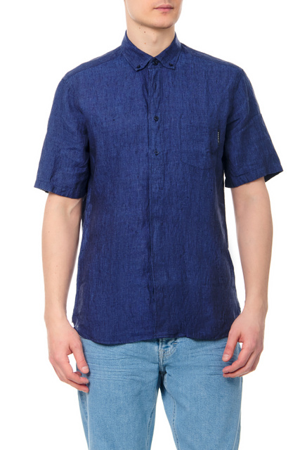 Льняная рубашка LYKOS-2|Основной цвет:Синий|Артикул:58872973 | Фото 1