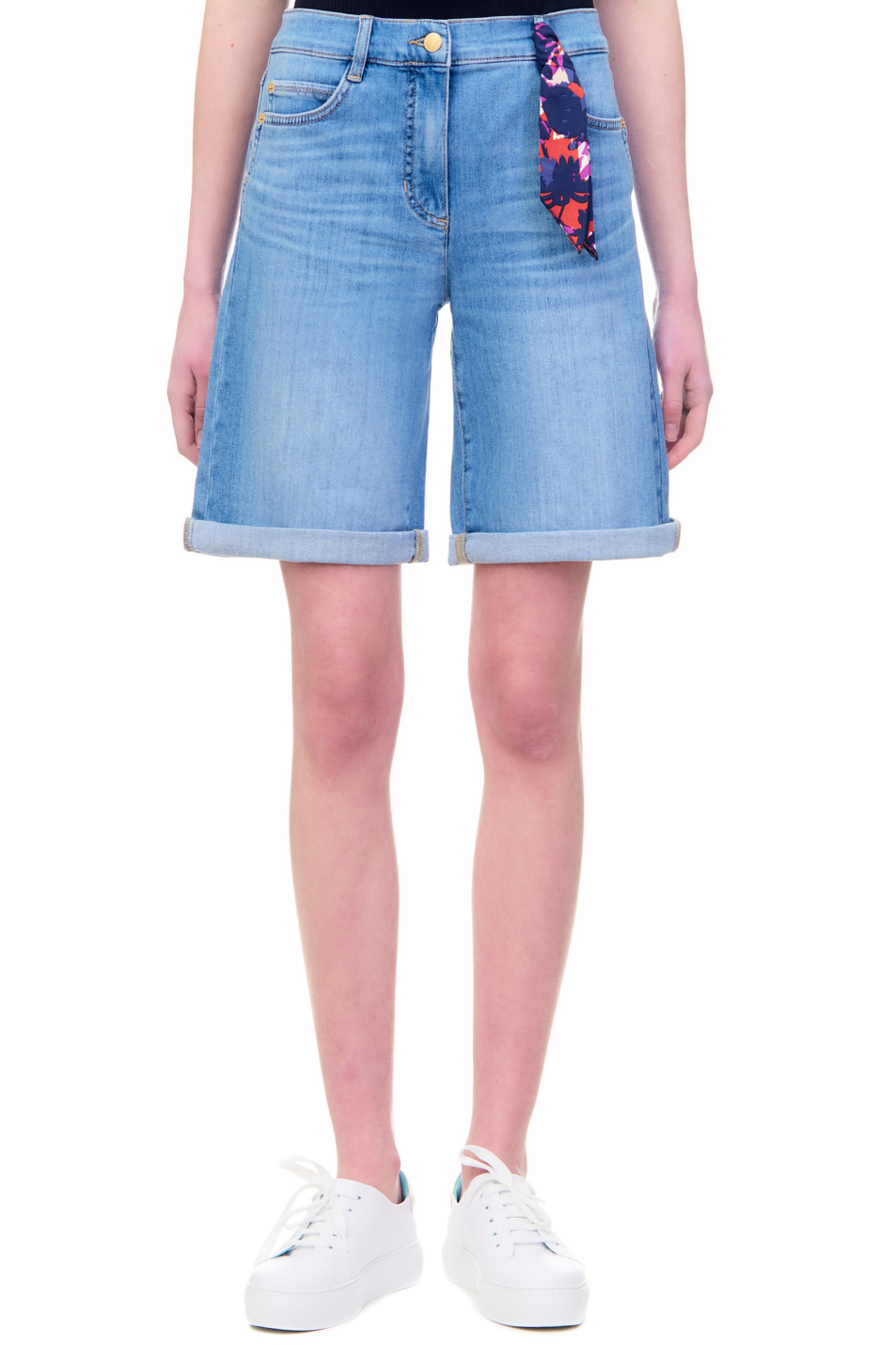 Женский Gerry Weber Джинсовые шорты с эффектом потертости (цвет ), артикул 822088-66815-Shorts | Фото 4