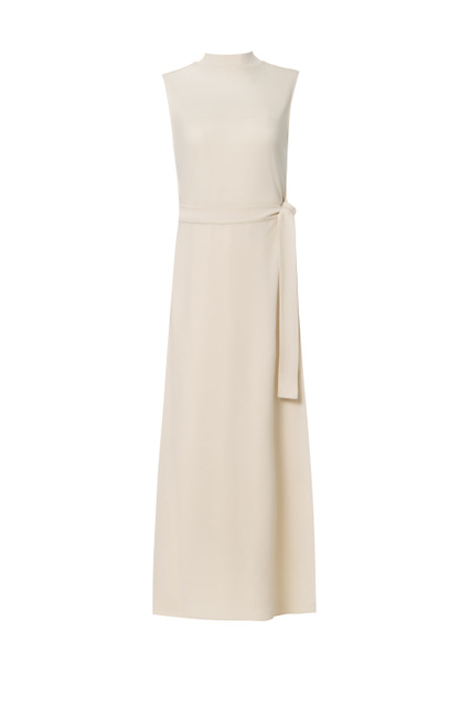 Трикотажное платье CATALIN с поясом|Основной цвет:Кремовый|Артикул:520115-60484 | Фото 1