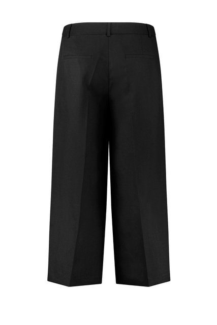 Однотонные брюки-кюлоты|Основной цвет:Черный|Артикул:120015-11060 | Фото 2
