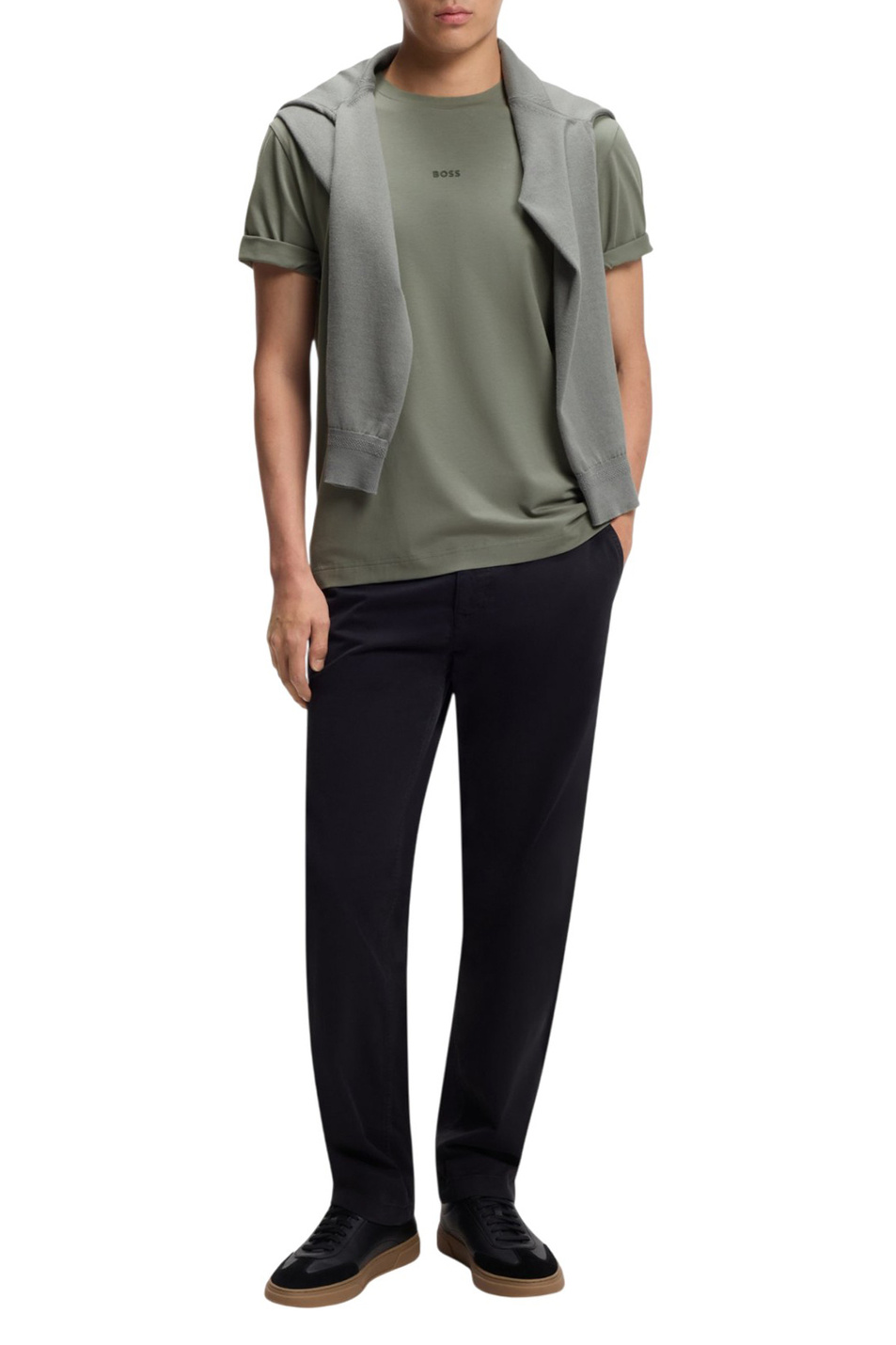 Мужской BOSS Футболка TChup из эластичного хлопка с логотипом (цвет ), артикул 50473278 | Фото 2