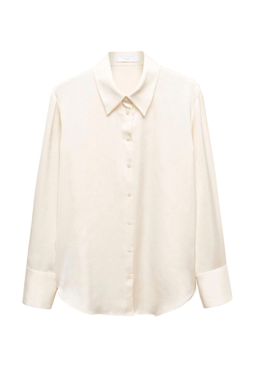 Блузка атласная IDEALE|Основной цвет:Кремовый|Артикул:67020443 | Фото 1