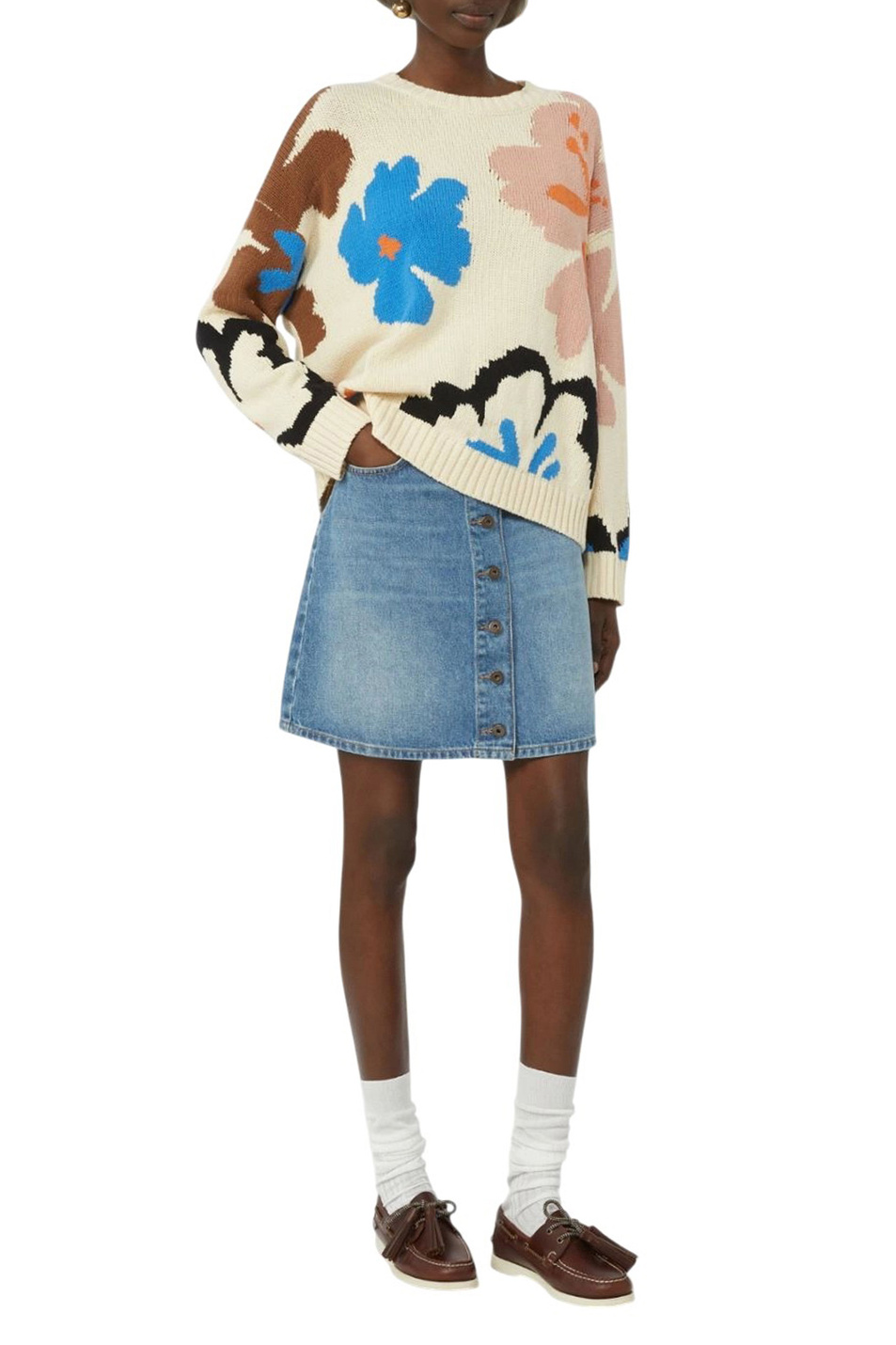 Джемпер CELEBRE с принтом|Основной цвет:Бежевый Женский Weekend Max Mara Джемпер CELEBRE с принтом (цвет ), артикул 2615361171 | Фото 2