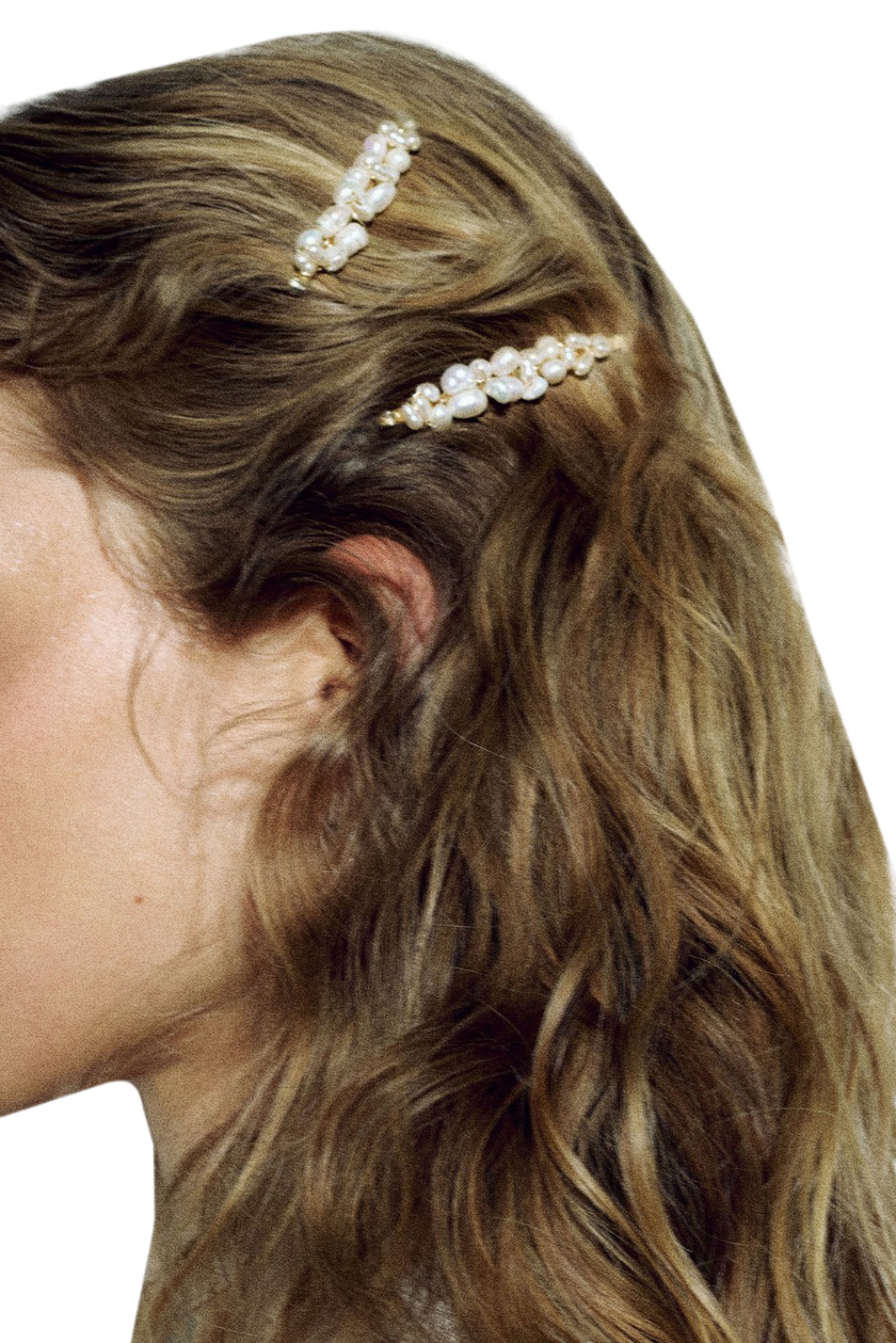Женский Parfois Заколка для волос с жемчугом в комплекте из 2 шт (цвет ), артикул 219015 | Фото 2
