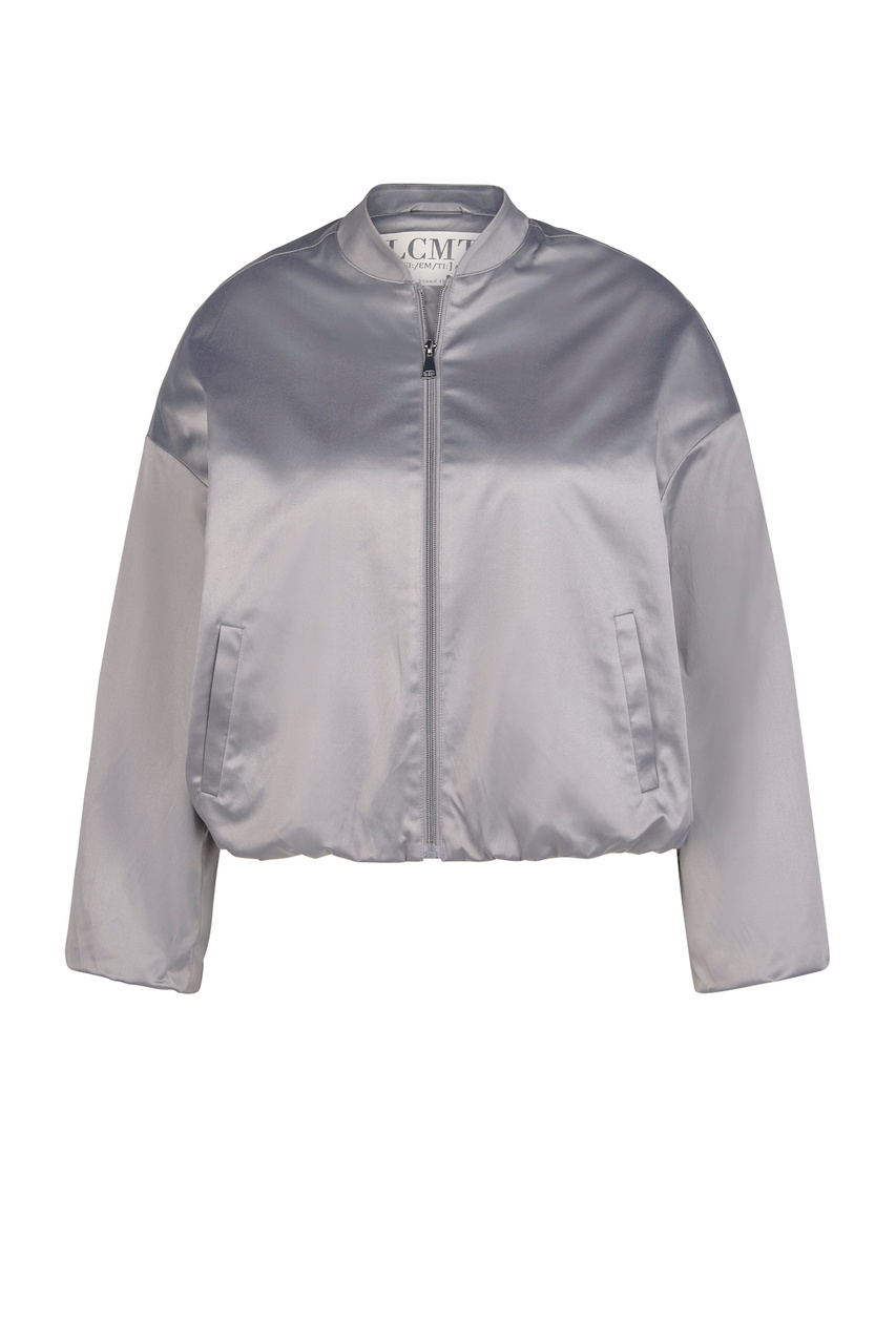 Куртка-бомбер однотонная|Основной цвет:Серый|Артикул:52-610020 | Фото 1
