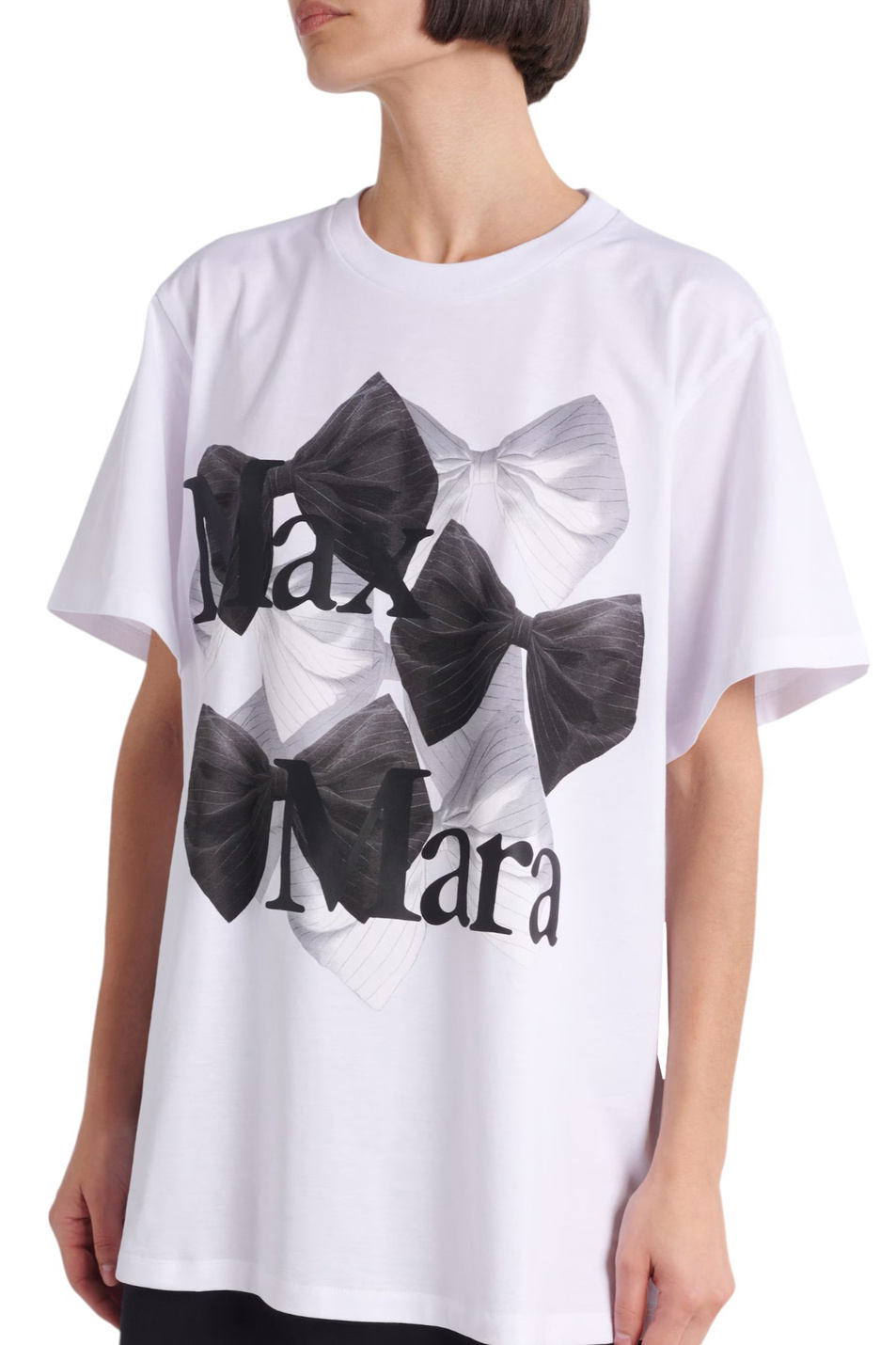 Женский Max Mara Футболка SEQUOIA из хлопка (цвет ), артикул 2521946071 | Фото 3
