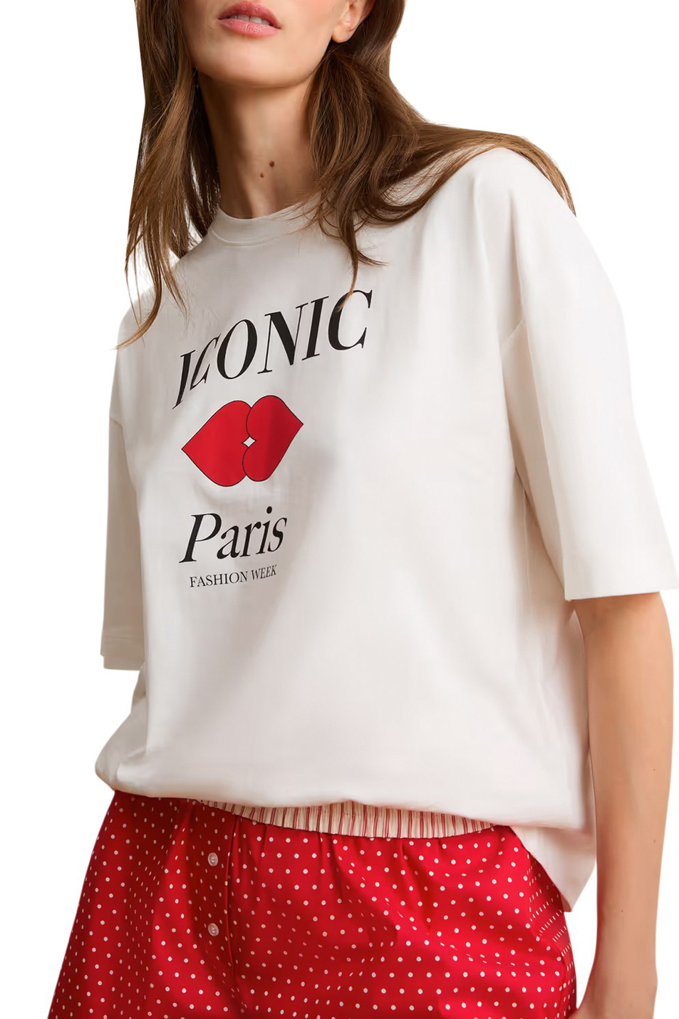 Женский Etam Футболка ICONIC из натурального хлопка (цвет ), артикул 6557887 | Фото 2