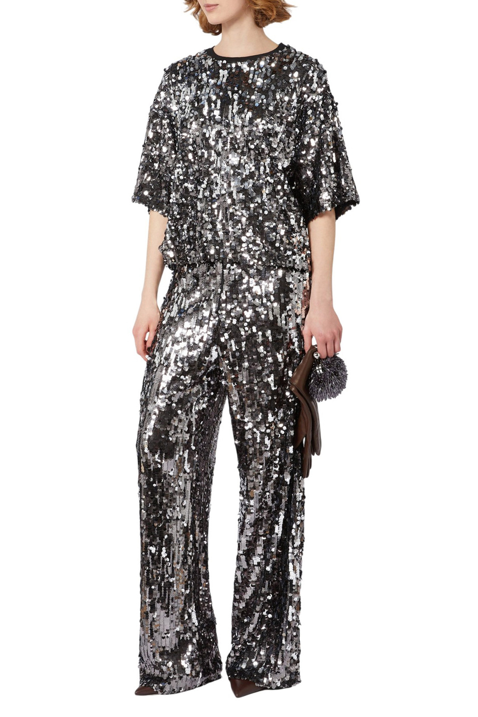 Женский Weekend Max Mara Джемпер CACAO1234 с пайетками (цвет ), артикул 2525946013 | Фото 2