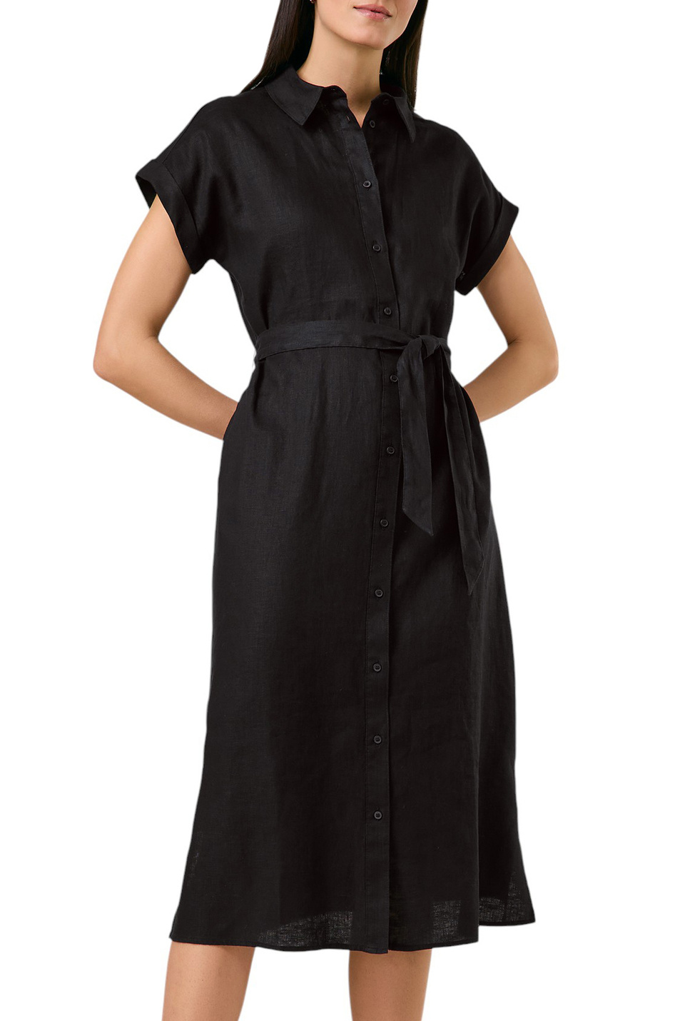 Женский Gerry Weber Платье-рубашка из льна (цвет ), артикул 580070-31235 | Фото 4