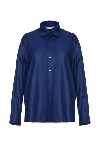 Блузка RISPOLI свободного кроя|Основной цвет:Синий|Артикул:31160126 | Фото 1