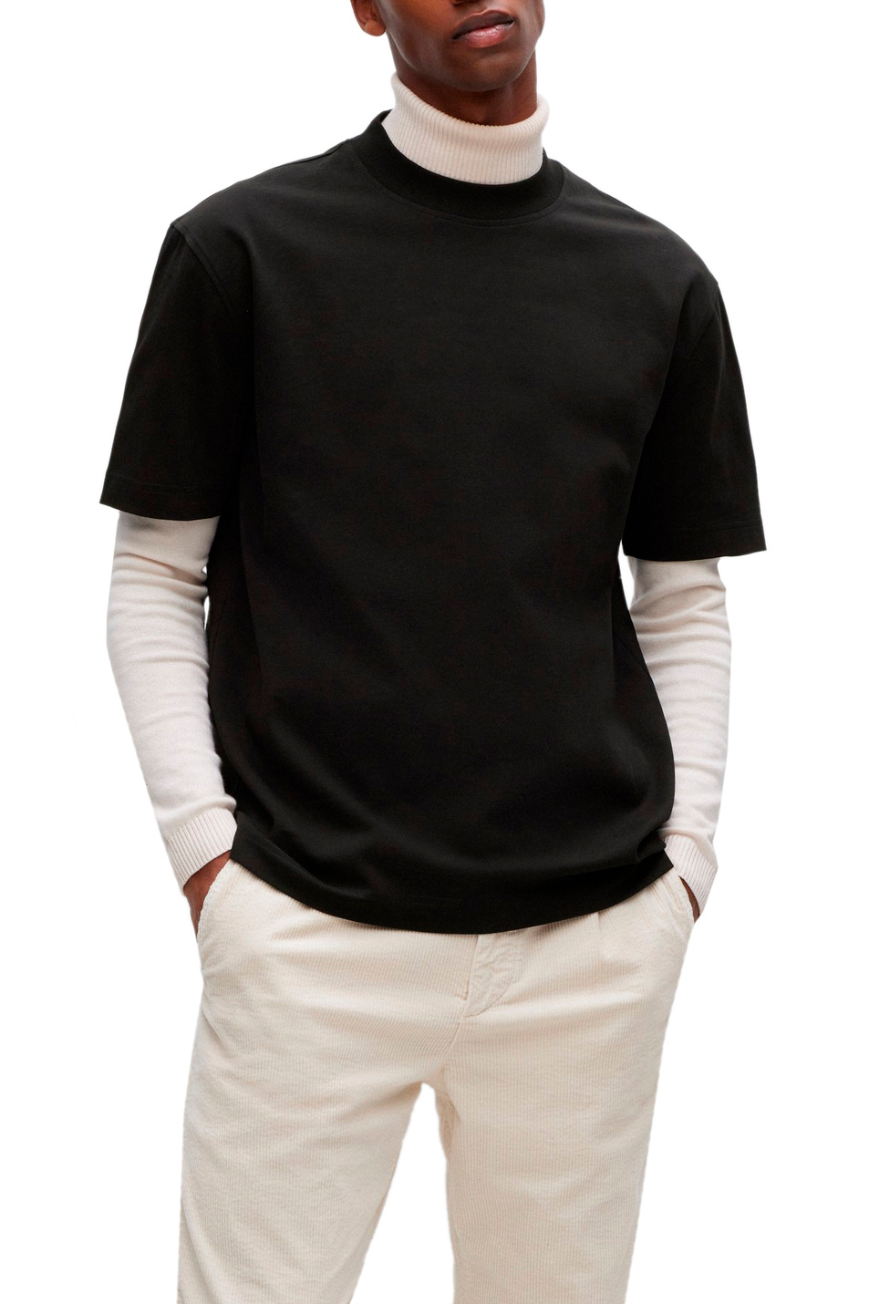 Мужской BOSS Футболка свободного кроя из натурального хлопка (цвет ), артикул 50479928 | Фото 3