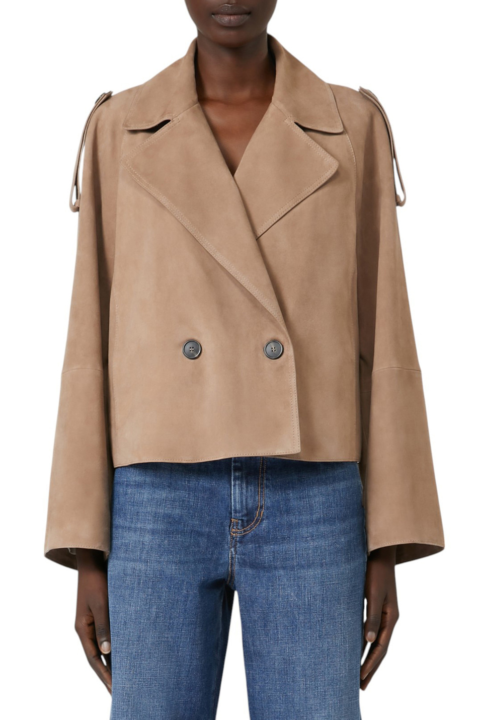 Женский Weekend Max Mara Тренч MAGA из натуральной замши (цвет ), артикул 2525446061 | Фото 3