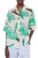 Женский Parfois Рубашка из натурального хлопка с принтом (цвет ), артикул 210903 | Фото 3