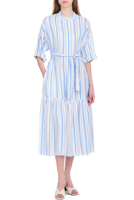 Платье в полоску|Основной цвет:Бело-синий|Артикул:50489755 | Фото 1