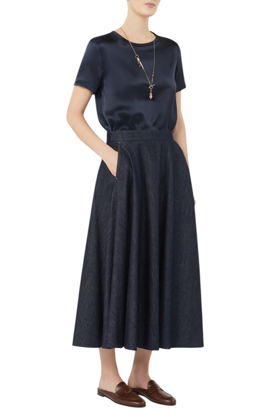 Женский Max Mara Блузка REBECCA из атласа (цвет ), артикул 2529166021 | Фото 2