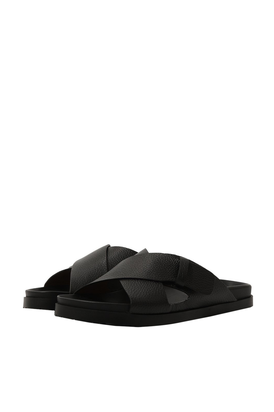 Шлепанцы из натуральной кожи|Основной цвет:Черный Мужской Doucal's Шлепанцы из натуральной кожи (цвет ), артикул DU3180NECKPF704NN00 | Фото 2