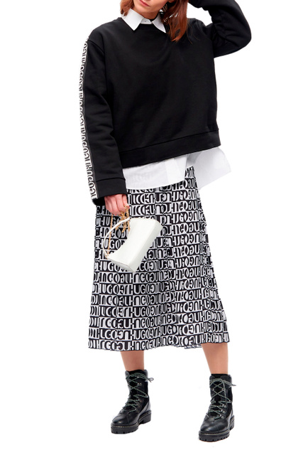 Плиссированная юбка Ralissy с принтом|Основной цвет:Черный|Артикул:50440602 | Фото 2