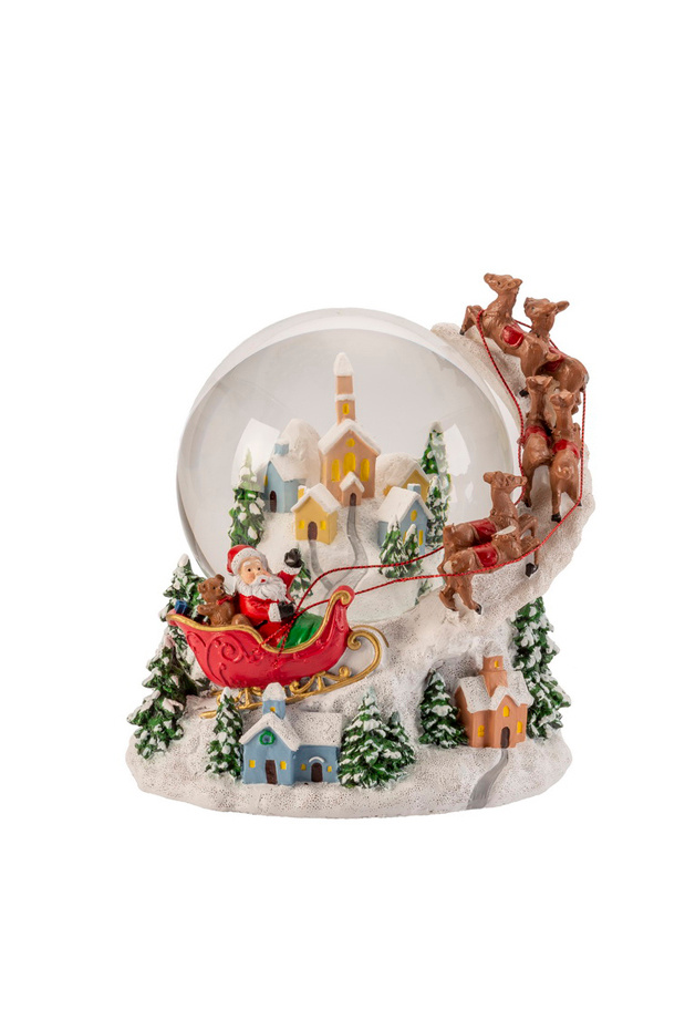 Lamart Фигурка "Рождественский шар "Санта над городом" 17 см (цвет ), артикул 1022067 | Фото 1