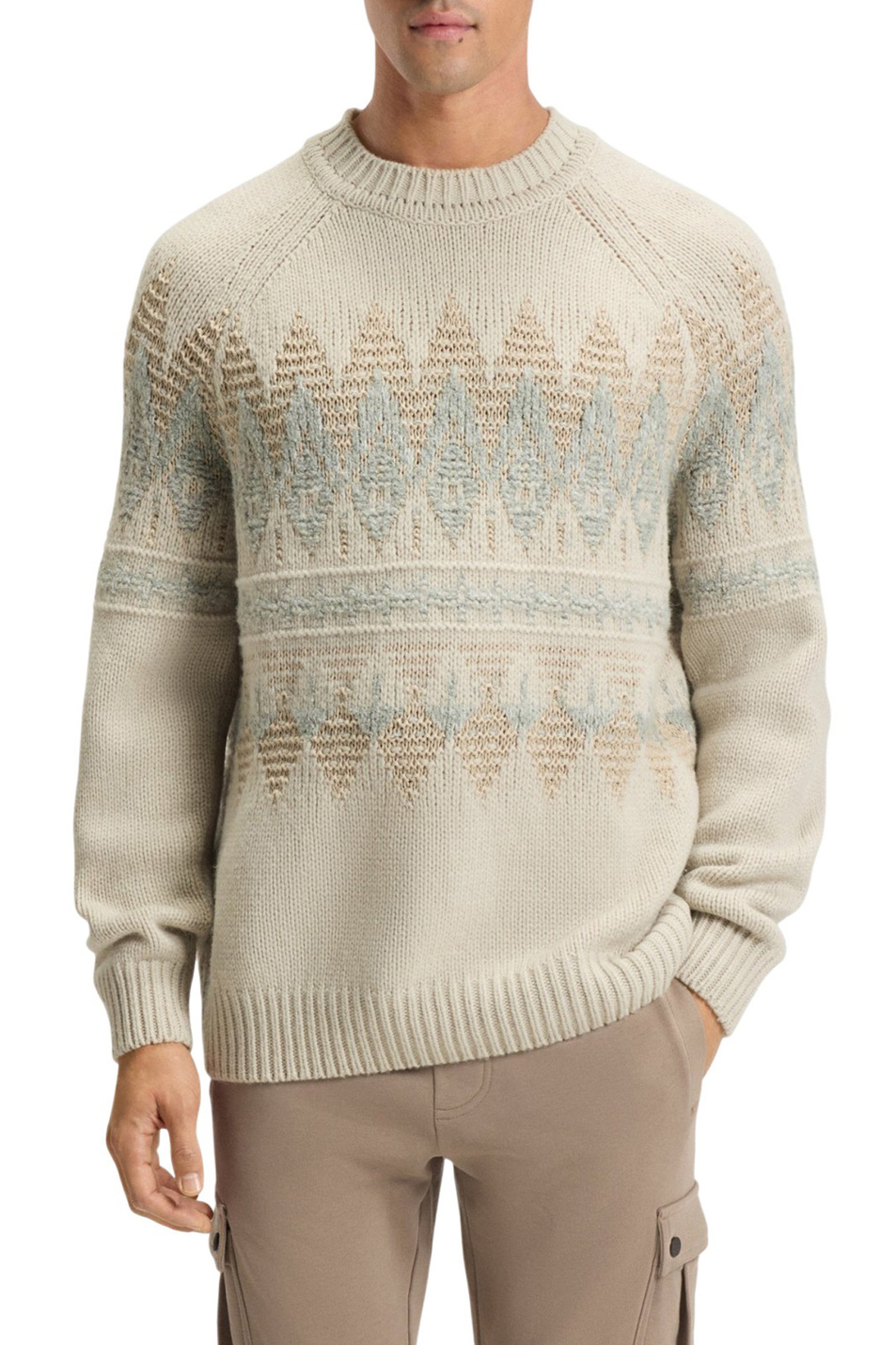 Свитер Karombo из смесовой шерсти|Основной цвет:Бежевый Мужской BOSS Свитер Karombo из смесовой шерсти (цвет ), артикул 50548686 | Фото 3