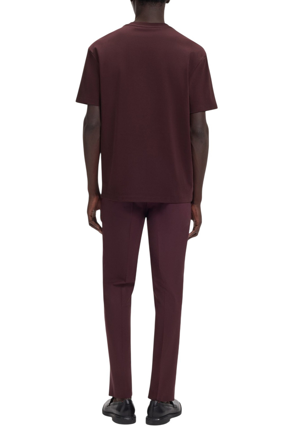 Футболка Dalile из натурального хлопка с логотипом|Основной цвет:Бордовый Мужской HUGO Футболка Dalile из натурального хлопка с логотипом (цвет ), артикул 50505201 | Фото 4