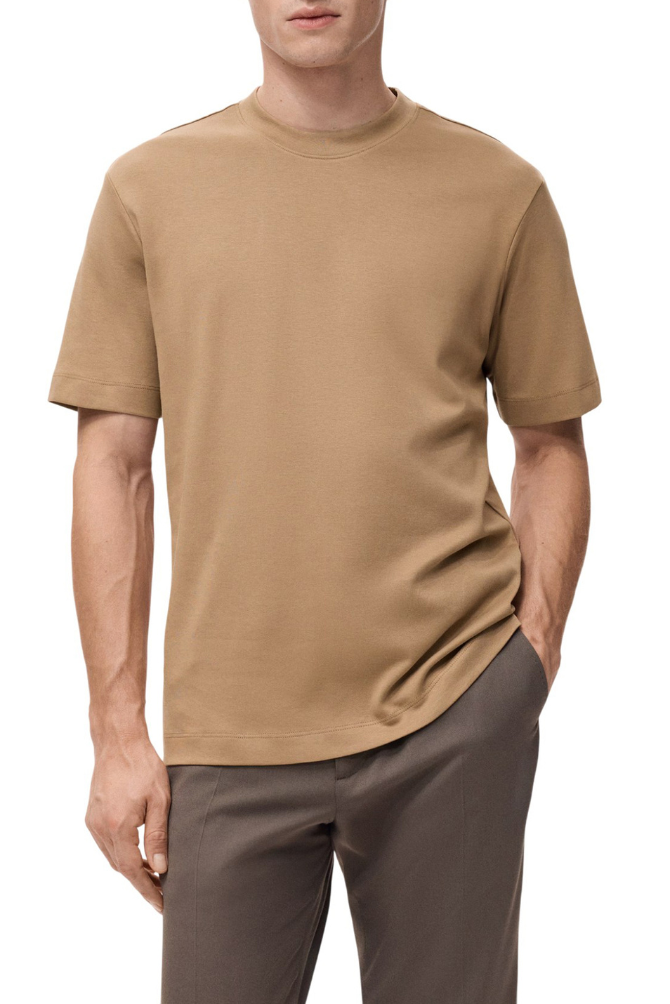 Мужской Mango Man Футболка KIMI из хлопка (цвет ), артикул 27041262 | Фото 3