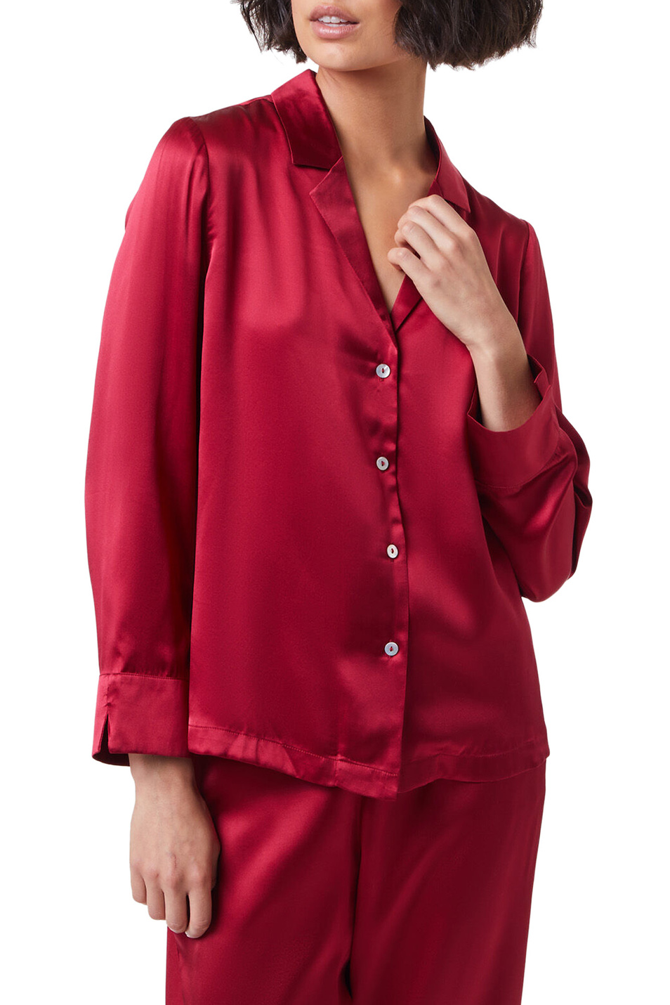 Женский Etam Пижамная рубашка PEARLY из натурального шелка (цвет ), артикул 6529636 | Фото 1